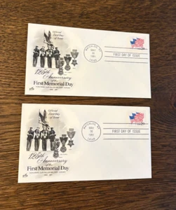 Lot of 2 125th Anniversary of First Memorial Day FDC May 30, 1991 - Picture 1 of 1