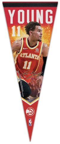 TRAE YOUNG Atlanta Hawks Signature Action Premium Felt Collectors PENNANT Cover
