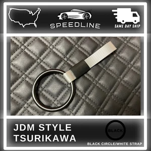 Anillo Tsurikawa Estilo JDM Advertencia Tren Subterráneo Autobús Mango Correa Círculo Negro - Imagen 1 de 2