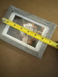 Set of Six Gray Wood 5 X 7 Frames w/glass NEW shipping included - Picture 1 of 3