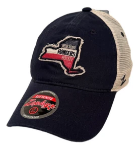 Zephyr NHL New York Rangers "Road Trip" Unstructured Washed Mesh Hat Brand NWT - Picture 1 of 6
