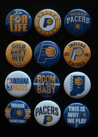 Indiana Pacers  - 1 1/2" Inch Magnet Set (Set of 12) Cover