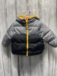Swiss Tech Boys Toddler Puffer Jacket Hooded Fur Lined Coat Size 12M NWT - Picture 1 of 5