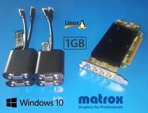 Dell Optiplex SFF / DT 790 990 7010 9010 Matrox Quad 4 Monitor VGA Video Card - Picture 1 of 3