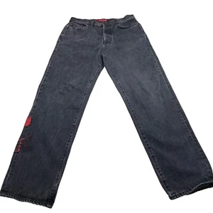 Supreme Thrasher Regular Jean Size 30x30 Washed Black Skater Thrashed Flawed - Picture 1 of 8