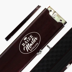 Baize Master 1 Piece Gloss Redwood Luxury Metal Snooker Pool Cue Case For 3 Cues - Picture 1 of 7