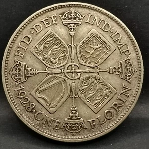 1 FLORIN 1928 SILBER 500‰ GEORGE V 2. Bildnis VEREINIGTES KÖNIGREICH / UNITED KINGDOM SIL - Bild 1 von 2