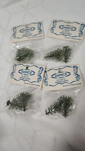 Vintage Darice NIB SUPER MINI CHRISTMAS TREES 8 Pieces Made In Hong Kong - Picture 1 of 2