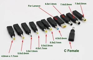 USB 3.1 C Female to DC Power Male Charge Adapter Connector f Lenovo Asus Laptop - Picture 1 of 30
