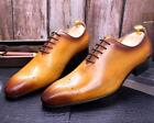 Mens Fashion British Pointy Toe Lace Up Leather Shoes Business Party Dress Shoes