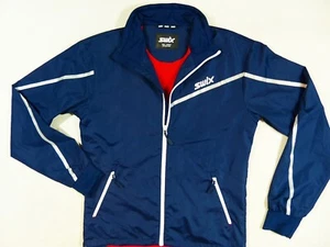 MENS BLUE SWIX NORWAY FULL ZIP CROSS COUNTRY SKIING JACKET SIZE: SMALL (S) - Picture 1 of 10