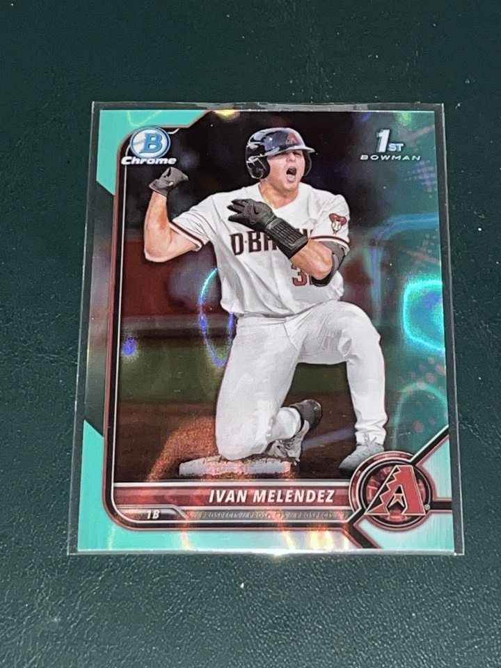 2022 Bowman Draft Chrome Ivan Melendez AQUA LAVA /199 - Image 1 of 1