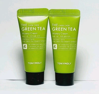 2x Tony Moly The Chok Chok зеленый чай водянистый увлажняющий крем дорожные размеры - Изображение 1 из 2