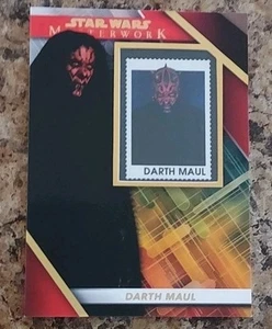 2022 Topps Star Wars Masterwork Darth Maul Orange Stamp Card RARE #02/25 SC-DM - Picture 1 of 2