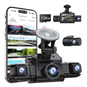 360 View 4 Channel Dash Cam Front and Rear Left Right Inside Camera for Cars,... - Bild 1 von 9