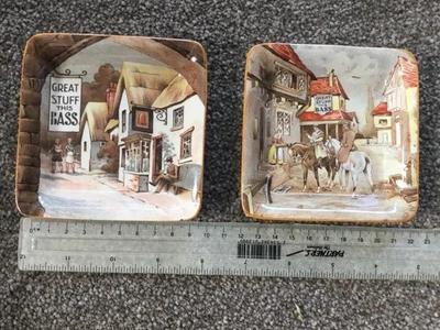 Vintage Collectable 1930’s Bass Brewery Pin Trays, Newhall Pottery - Image 1 of 2