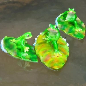 Frosch Schwimmfigur für Garten, Teich, Fischteich, schwimmende Dekoration Neu - Bild 1 von 11