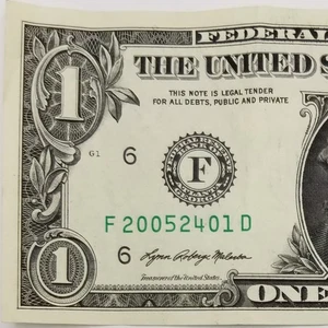 Birthday Anniversary Note January 24, 2005 Dollar Fancy Serial Number 2021 F D - Picture 1 of 9