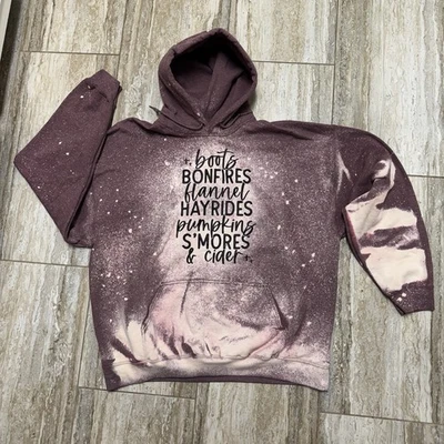 Fall Graphic Women's Plus 2X Sweatshirt Hoodie Pullover Tie Dye Pumpkins Hayride - Image 1 of 4