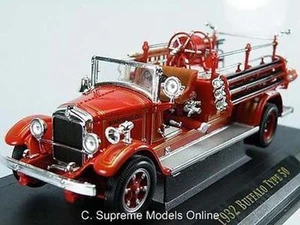 BUFFALO TYPE 50 FIRE ENGINE RED 1932 AMERICAN US 1:43 SCALE ROAD SIGNATURE T3 - Picture 1 of 5