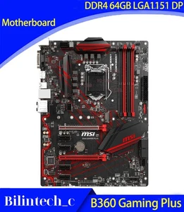 Płyta główna do gier MSI B360 GAMING PLUS obsługuje pamięć DDR4 8/9 generacji 64 GB - Zdjęcie 1 z 5