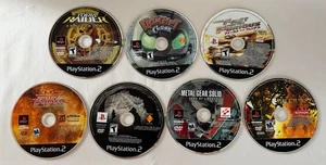 Sony Playstation 2 PS2 Loose Game Disc LOT Tomb Raider Metal Gear Solid Ratchet - Picture 1 of 7