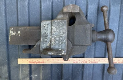 Редкие антикварные скамейные тиски Emmert Mfg Co Tiger No41 — Уэйнсборо, Пенсильвания, США - Изображение 1 из 4