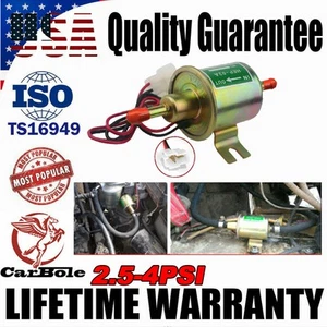 Universal Electric Inline Fuel Pump For Lawn Mowers Small Engine Gas Diesel 12V - Picture 1 of 13