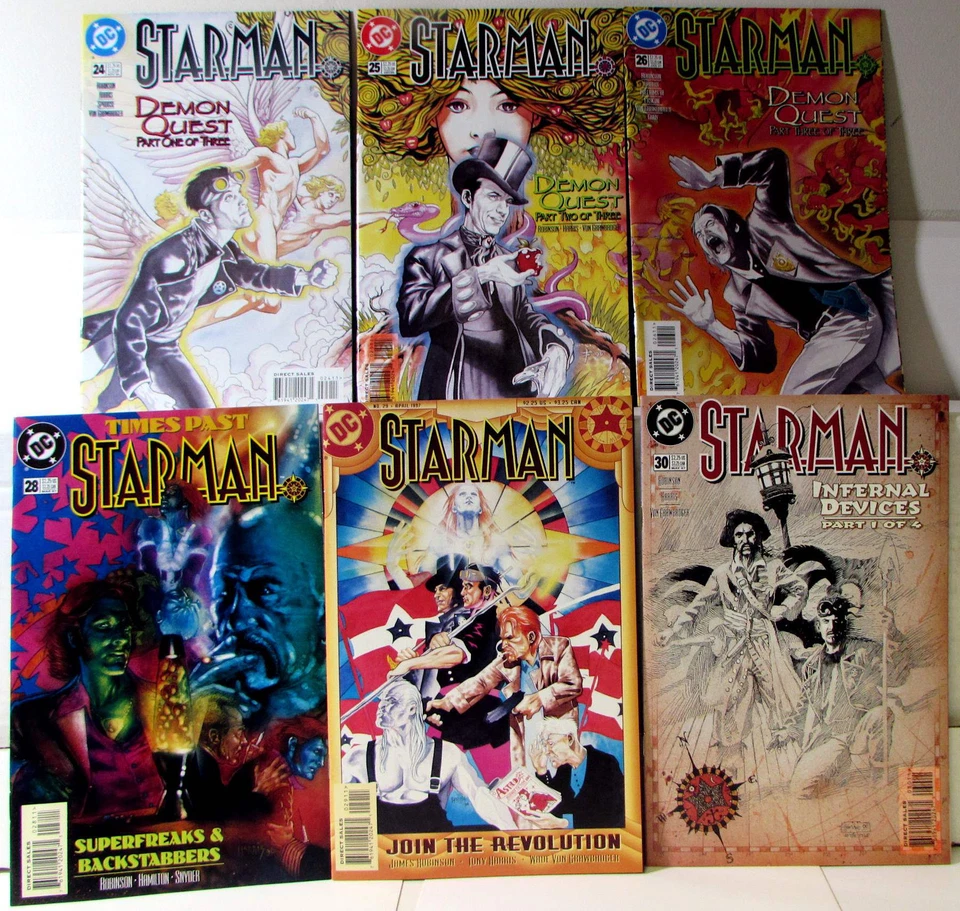 Starman Lot 6 #24, 25, 26, 28, 29, 30 1996 DC 2nd Series 1st Print Comic Books - Image 1 of 1