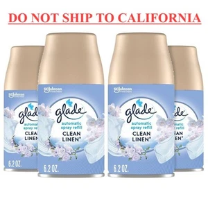 Glade Automatic Air Freshener Refill Clean Linen 6.2oz 4-Pack Odor Eliminator - Picture 1 of 12