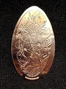 Pokemon Center Hiroshima Limited Pikachu Red Gyarados Medal Souvenir Coin Japan - Picture 1 of 3