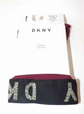 Medias DKNY Lurex RIB CT para mujer - altas grandes - carmesí - nuevas en paquete Foto 1 de 2
