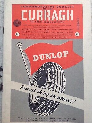Curragh Historic Speed Festival 26th Sept 1999- OFFICIAL Programme->