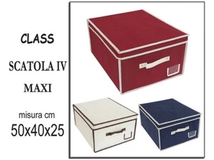 SCATOLA PORTA BIANCHERIA CLASS MAXI CM. 50X40X25 PZ.1 COLORE ASSORTITO - Foto 1 di 1