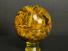 Beautiful Amber Dust Sphere Ball for Healing and energy and power 