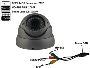 CCTV Panasonic 2MP HD-SDI Full 1080P wasserdichtes Objektiv 2,8-12 mm Dome IR Kamera - Bild 1 von 6