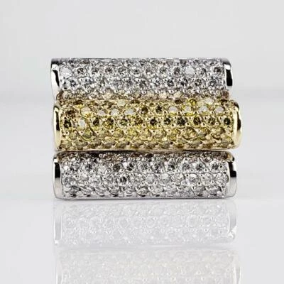 Anillo de moda de diamantes redondos para dama de oro de 2 tonos de 14K de 1,50 quilates (PB1000054) Foto 1 de 4