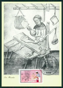 BRD MK 1987 PROFESSIONI ARTIGIANATO MACELLAIO MACELLAIO CARTA MASSIMA MAXI CARD MC CM m1492 - Foto 1 di 2