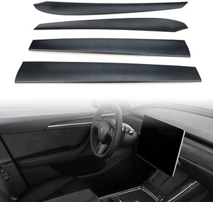 Tesla Modelo 3 Modelo Y Envoltura de Tablero Moldura de Puerta Tablero Cubierta Kit ABS 2021-2023 - Imagen 1 de 6