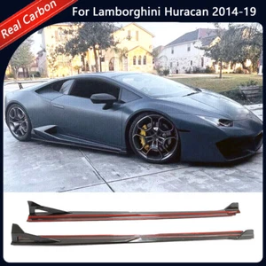 For Lamborghini Huracan 14-19 Carbon Side Skirt Extension Lip Spoiler Body kits - Bild 1 von 13