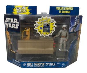 TRU HASBRO Star Wars REBEL TRANSPORT SPEEDER GROUND CREW Action Figure Vehicle