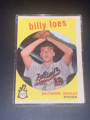 1959 Topps Vintage #336 Billy Loes Baltimore Orioles Foto 1 de 2