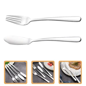 Fish Knife Fork Tableware Silverware Set Reusable Cutlery Stainless Steel - Picture 1 of 12