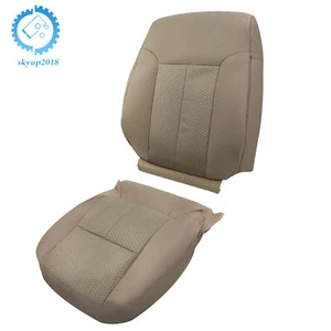 2-Pieces For 11-2014 Ford F-150 XLT Right Side Cloth Seat Cover Bottom & Top Tan - Bild 1 von 24