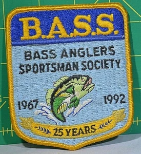 Vintage BASS 25 Years 1967-92 Anglers Sportsman Society Collectors Patch B.A.S.S - Picture 1 of 4