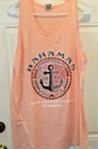 Langes Tanktop Damen Gr. L pfirsichfarben BAHAMAS "Blue Lagoon Island" Baumwolle P1368 - Bild 1 von 4