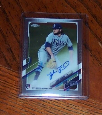 2021 Topps Chrome Rookie Auto Josh Fleming #RA-JF Rookie Auto RC - Image 1 of 3