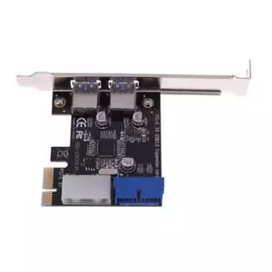 External 2Port USB3.0 + Internal 19pin Header PCIe Card 4pin IDE Power Conn - Picture 1 of 8