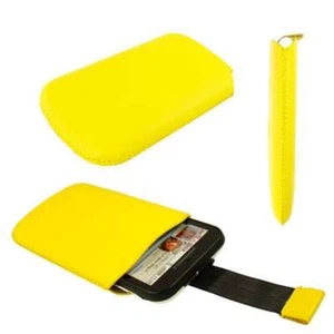caseroxx Slide-Pouch for Motorola Defy in yellow made of faux leather - Picture 1 of 1