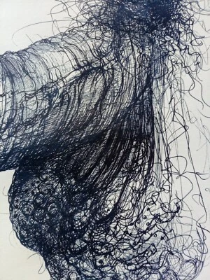 Censored Pen & Ink Penis Drawing of a Male Nude Phallus NSFW Art Illustration - Image 1 of 4